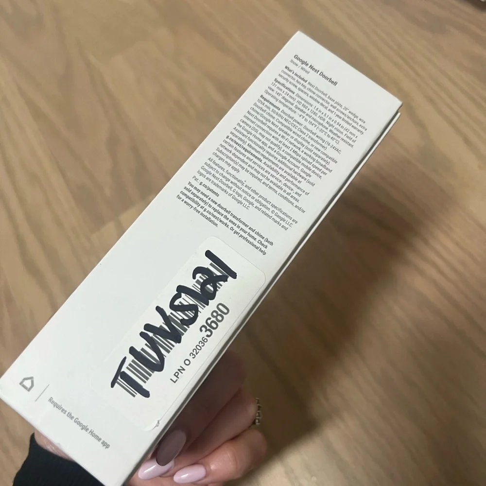 NEW Google Nest Doorbell - (Wired, 2nd Gen) - Wired Video Doorbell Camera Snow
